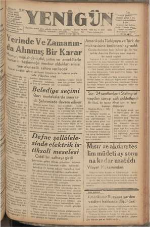 Yenigün (Antakya) Gazetesi 6 Ekim 1942 kapağı