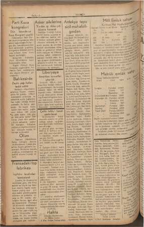 Sayfa—?—- , Parti Kaza kongreleri Dün İskenderun Kaza Kongresi yapıldı Cümnuriyet Halk Par- tisi kaza kongrelerine dün sabah