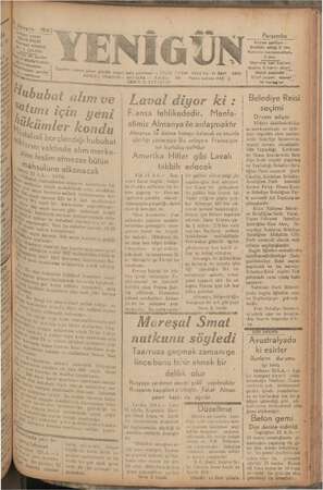 Yenigün (Antakya) Gazetesi 22 Ekim 1942 kapağı