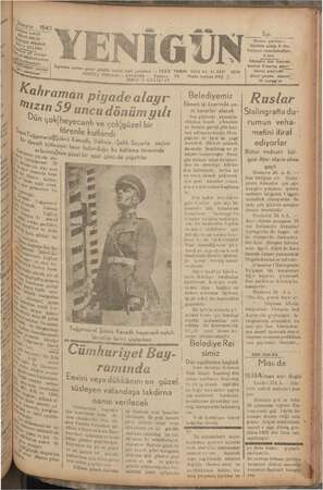 Yenigün (Antakya) Gazetesi 27 Ekim 1942 kapağı