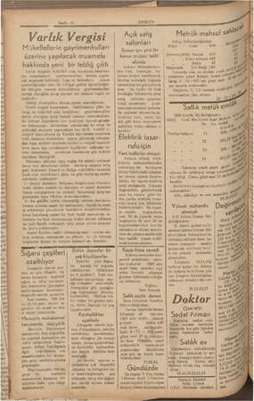    dine veya pars rar ülkıpasarın. * z . Sığara çeşitleri Sayfa—72—- > Varlık Vergisi Mükelleflerin gayrimenkulları üzerine