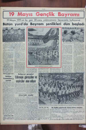    Sayfa:6 ZAFER İ 19 Mayıs Gençlik Bayramı 19 Mcıyıs 1919 un bu gün 30 uncu yıldönümünü heyeconlo kutluyoruz îı...