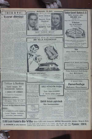      ZAPER ç— Ankarada ilk defa —a 3 Mart Ci şaml 21,30 da ' —— Türkiye Garanti Bankası A. 0. 1950 ikramiye plânı 100,000 Lira