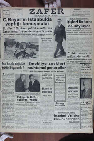 Zafer Gazetesi 3 Nisan 1950 kapağı