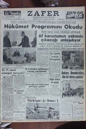  ZAPER DEMOKRASİNİNSİR) FAZARTESİ 29 MAYIS 1950 &4 Fiyat her "'ı“ Denk bütçe esası tahakkuk ettirilecek “Af kanununun yakında