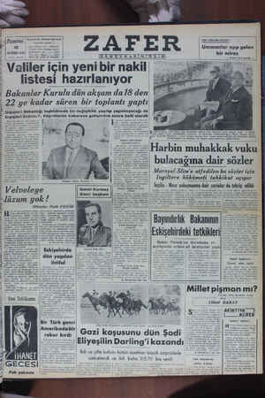 Zafer Gazetesi 12 Haziran 1950 kapağı