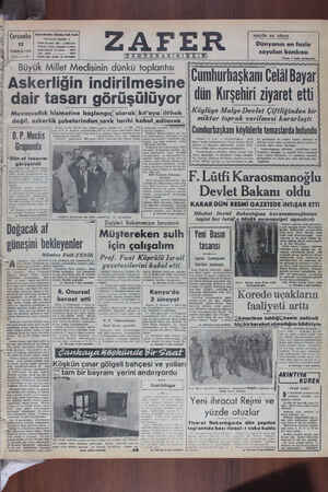 Zafer Gazetesi 12 Temmuz 1950 kapağı