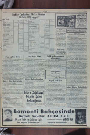    EAALI 23 Eylül 1950 vaziyeti PASIF 'Ankara (Soğukkuyu | Askerlik Şubesi Başkanlığından ) e 3 Kıymetli Sanatkâr & Kısa bir