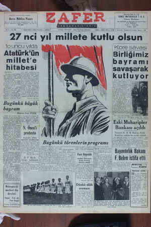 47 nci yıl millefe kutlu olsun 1o uNCcu yılda ** | İKoresavası Atatürk'ün (l “4“ Birliğimiz millet'e '"İ|l bayramı hbitak e İi ada S 0 ' 