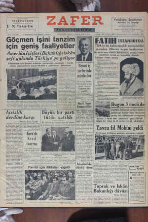 Zafer Gazetesi 30 Aralık 1950 kapağı