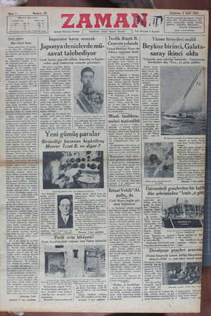 Zaman Gazetesi 8 Eylül 1934 kapağı