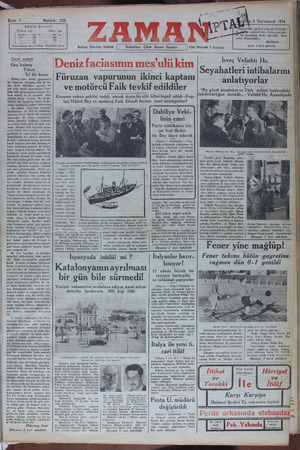 Zaman Gazetesi 8 Ekim 1934 kapağı