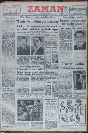 Zaman Gazetesi 28 Kasım 1934 kapağı