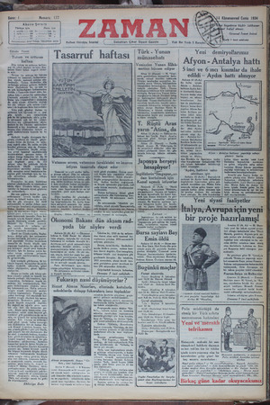 Zaman Gazetesi 14 Aralık 1934 kapağı