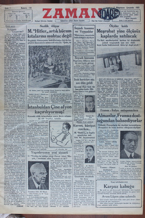 Zaman Gazetesi 2 Ocak 1935 kapağı