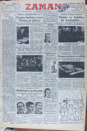 Zaman Gazetesi 3 Ocak 1935 kapağı