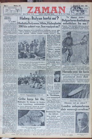 Zaman Gazetesi 14 Şubat 1935 kapağı