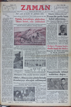 Zaman Gazetesi 31 Mart 1935 kapağı