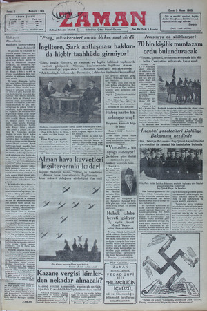 Zaman Gazetesi 5 Nisan 1935 kapağı