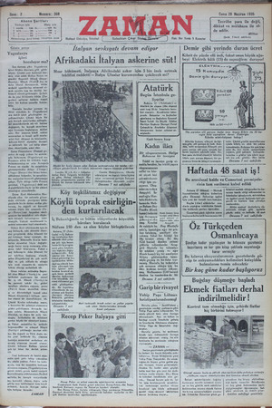 Zaman Gazetesi 28 Haziran 1935 kapağı