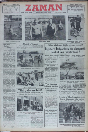 Zaman Gazetesi 5 Temmuz 1935 kapağı