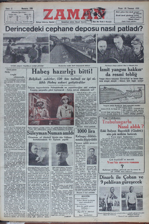 Zaman Gazetesi 28 Temmuz 1935 kapağı