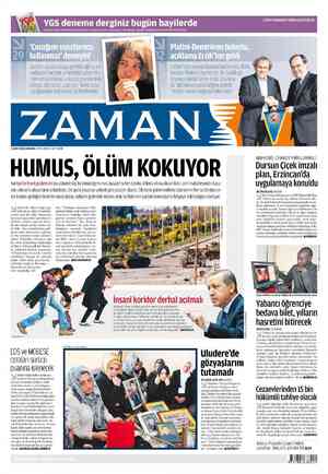 Zaman Gazetesi 7 Mart 2012 kapağı