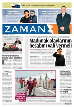 Zaman Gazetesi 15 Mart 2012 kapağı