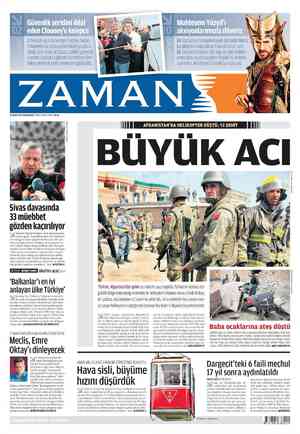 Zaman Gazetesi 17 Mart 2012 kapağı