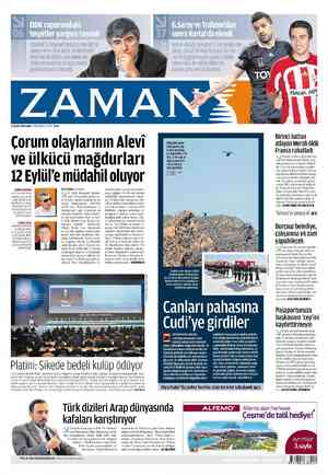 Zaman Gazetesi 23 Mart 2012 kapağı