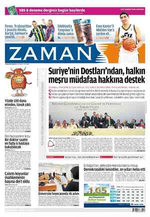 Zaman Gazetesi 2 Nisan 2012 kapağı