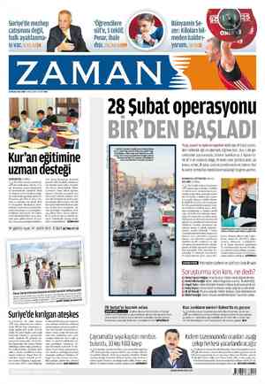 Zaman Gazetesi 13 Nisan 2012 kapağı