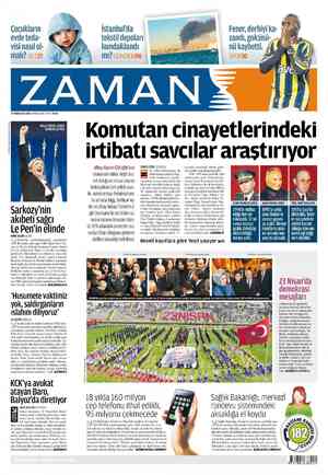 Zaman Gazetesi 24 Nisan 2012 kapağı