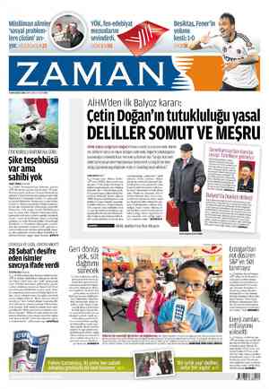 Zaman Gazetesi 4 Mayıs 2012 kapağı