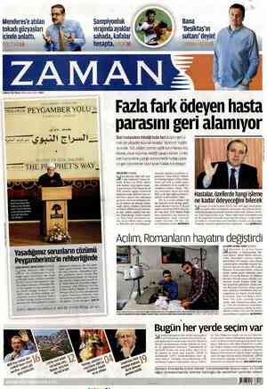 Zaman Gazetesi 6 Mayıs 2012 kapağı