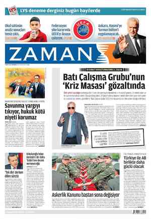 Zaman Gazetesi 9 Mayıs 2012 kapağı