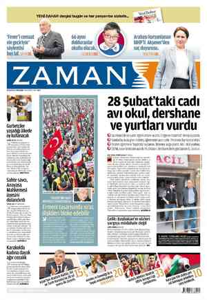 Zaman Gazetesi 10 Mayıs 2012 kapağı