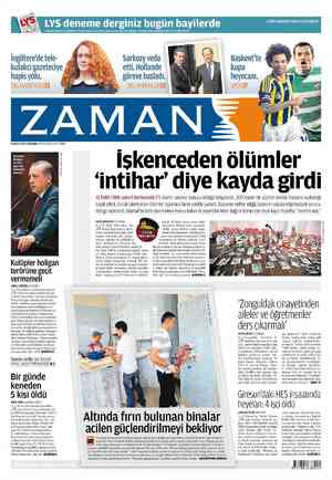 Zaman Gazetesi 16 Mayıs 2012 kapağı