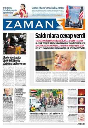 Zaman Gazetesi 22 Mayıs 2012 kapağı