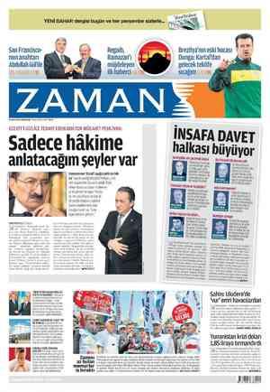 Zaman Gazetesi 24 Mayıs 2012 kapağı