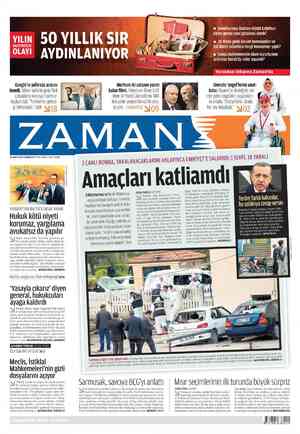 Zaman Gazetesi 26 Mayıs 2012 kapağı