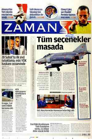 Zaman Gazetesi 26 Haziran 2012 kapağı
