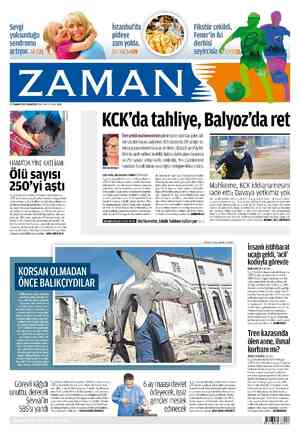 Zaman Gazetesi 14 Temmuz 2012 kapağı