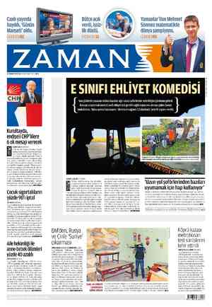 Zaman Gazetesi 17 Temmuz 2012 kapağı