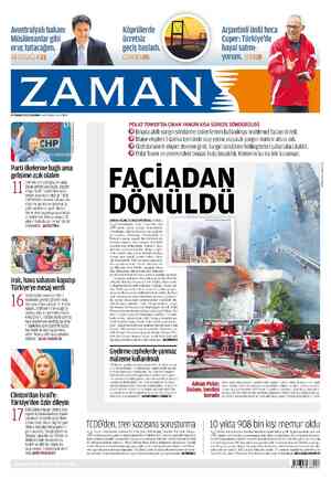 Zaman Gazetesi 18 Temmuz 2012 kapağı