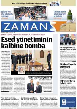 Zaman Gazetesi 19 Temmuz 2012 kapağı