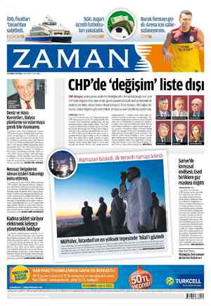 Zaman Gazetesi 20 Temmuz 2012 kapağı