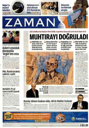 Zaman Gazetesi 3 Ağustos 2012 kapağı