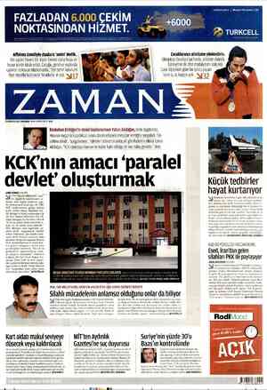 Zaman Gazetesi 15 Ağustos 2012 kapağı