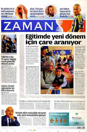 Zaman Gazetesi 28 Ağustos 2012 kapağı